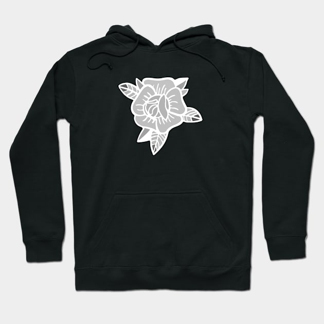 Traditional Tattoo Rose Hoodie by DeadBeatElite